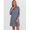 image:imageANRABESS Womens Long Sleeve Striped Fall Shift Shirt DressNavy Blue White Plaid