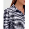image:imageANRABESS Womens Long Sleeve Striped Fall Shift Shirt DressNavy Blue White Plaid