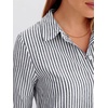image:imageANRABESS Womens Long Sleeve Striped Fall Shift Shirt DressNavy Blue White Stripe