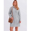 image:imageANRABESS Womens Long Sleeve Striped Fall Shift Shirt DressNavy Blue White Stripe