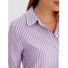 image:imageANRABESS Womens Long Sleeve Striped Fall Shift Shirt DressPurple White Stripe