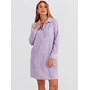 image:imageANRABESS Womens Long Sleeve Striped Fall Shift Shirt DressPurple White Stripe
