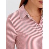 image:imageANRABESS Womens Long Sleeve Striped Fall Shift Shirt DressRed White Stripe