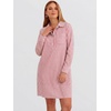 image:imageANRABESS Womens Long Sleeve Striped Fall Shift Shirt DressRed White Stripe