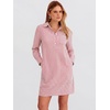 image:imageANRABESS Womens Long Sleeve Striped Fall Shift Shirt DressRed White Stripe