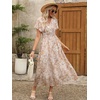 image:imageANRABESS Womens Summer Casual Boho Chiffon Maxi Dress Wedding Guest DressesApricot Flor
