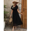 image:imageANRABESS Womens Summer Casual Boho Chiffon Maxi Dress Wedding Guest DressesBlack