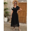 image:imageANRABESS Womens Summer Casual Boho Chiffon Maxi Dress Wedding Guest DressesBlack