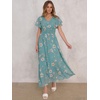 image:imageANRABESS Womens Summer Casual Boho Chiffon Maxi Dress Wedding Guest DressesCadetblue Flor