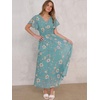 image:imageANRABESS Womens Summer Casual Boho Chiffon Maxi Dress Wedding Guest DressesCadetblue Flor