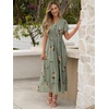 image:imageANRABESS Womens Summer Casual Boho Chiffon Maxi Dress Wedding Guest DressesFloral Green