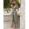 image:imageANRABESS Womens Summer Casual Boho Chiffon Maxi Dress Wedding Guest DressesFloral Green