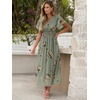 image:imageANRABESS Womens Summer Casual Boho Chiffon Maxi Dress Wedding Guest DressesFloral Green