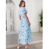 image:imageANRABESS Womens Summer Casual Boho Chiffon Maxi Dress Wedding Guest DressesGreen Leaf Print