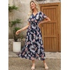 image:imageANRABESS Womens Summer Casual Boho Chiffon Maxi Dress Wedding Guest DressesNavy Flor