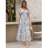 image:imageANRABESS Womens Summer Casual Boho Chiffon Maxi Dress Wedding Guest DressesOrange Floral Print