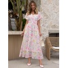 image:imageANRABESS Womens Summer Casual Boho Chiffon Maxi Dress Wedding Guest DressesPink Flor