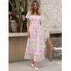 image:imageANRABESS Womens Summer Casual Boho Chiffon Maxi Dress Wedding Guest DressesPink Flor