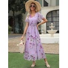 image:imageANRABESS Womens Summer Casual Boho Chiffon Maxi Dress Wedding Guest DressesPurple Flor