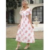 image:imageANRABESS Womens Summer Casual Boho Chiffon Maxi Dress Wedding Guest DressesRed Flor