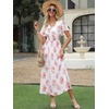 image:imageANRABESS Womens Summer Casual Boho Chiffon Maxi Dress Wedding Guest DressesRed Flor