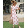 image:imageANRABESS Womens Summer Casual Boho Chiffon Maxi Dress Wedding Guest DressesRed Flor