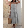 image:imageANRABESS Womens Summer Striped Gingham Midi Dresses Casual Beach SundressBlack White Stripe