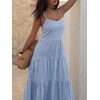 image:imageANRABESS Womens Summer Striped Gingham Midi Dresses Casual Beach SundressBlue White Stripe