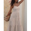 image:imageANRABESS Womens Summer Striped Gingham Midi Dresses Casual Beach SundressLight Brown White Stripe