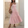 image:imageANRABESS Womens Summer Striped Gingham Midi Dresses Casual Beach SundressRed White Stripe