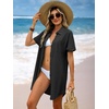image:imageANRABESS Womens Swimsuit Cover Up Eyelet Button Down Shirt DressBlack
