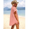image:imageANRABESS Womens Swimsuit Cover Up Eyelet Button Down Shirt DressCoral