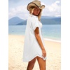 image:imageANRABESS Womens Swimsuit Cover Up Eyelet Button Down Shirt DressWhite