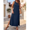 image:imageANRABESS Womens Wrinkle Free Summer Sundress Sleeveless Maxi Dress ampPocketsNavy Blue