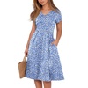 Blue White Floral