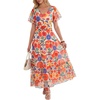 Orange Red Floral