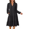 image:imageANRABESS Womens Long Sleeve Midi DressesBlack
