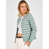 image:imageANRABESS Cardigan Sweaters for Women Button Up 2026 Fall OutfitsGreen White Stripe