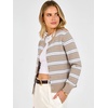image:imageANRABESS Cardigan Sweaters for Women Button Up 2026 Fall OutfitsWhite Apricot Stripe