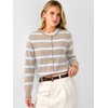 image:imageANRABESS Cardigan Sweaters for Women Button Up 2026 Fall OutfitsWhite Apricot Stripe