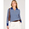 image:imageANRABESS Sweaters for Women Polo Collared Knit Long Sleeve PulloverRoyal Blue White Stripe