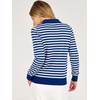 image:imageANRABESS Sweaters for Women Polo Collared Knit Long Sleeve PulloverRoyal Blue White Stripe