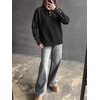 image:imageANRABESS Womens Long Sleeve Striped Turtle Neck Collared SweatersBlack
