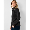 image:imageANRABESS Womens Long Sleeve Striped Turtle Neck Collared SweatersBlack