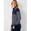 image:imageANRABESS Womens Long Sleeve Striped Turtle Neck Collared SweatersNavy Blue White Stripe