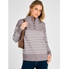 image:imageANRABESS Womens Long Sleeve Striped Turtle Neck Collared SweatersNutmeg White Stripe