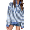 Striped Blue White