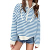Striped White Sky Blue